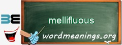 WordMeaning blackboard for mellifluous